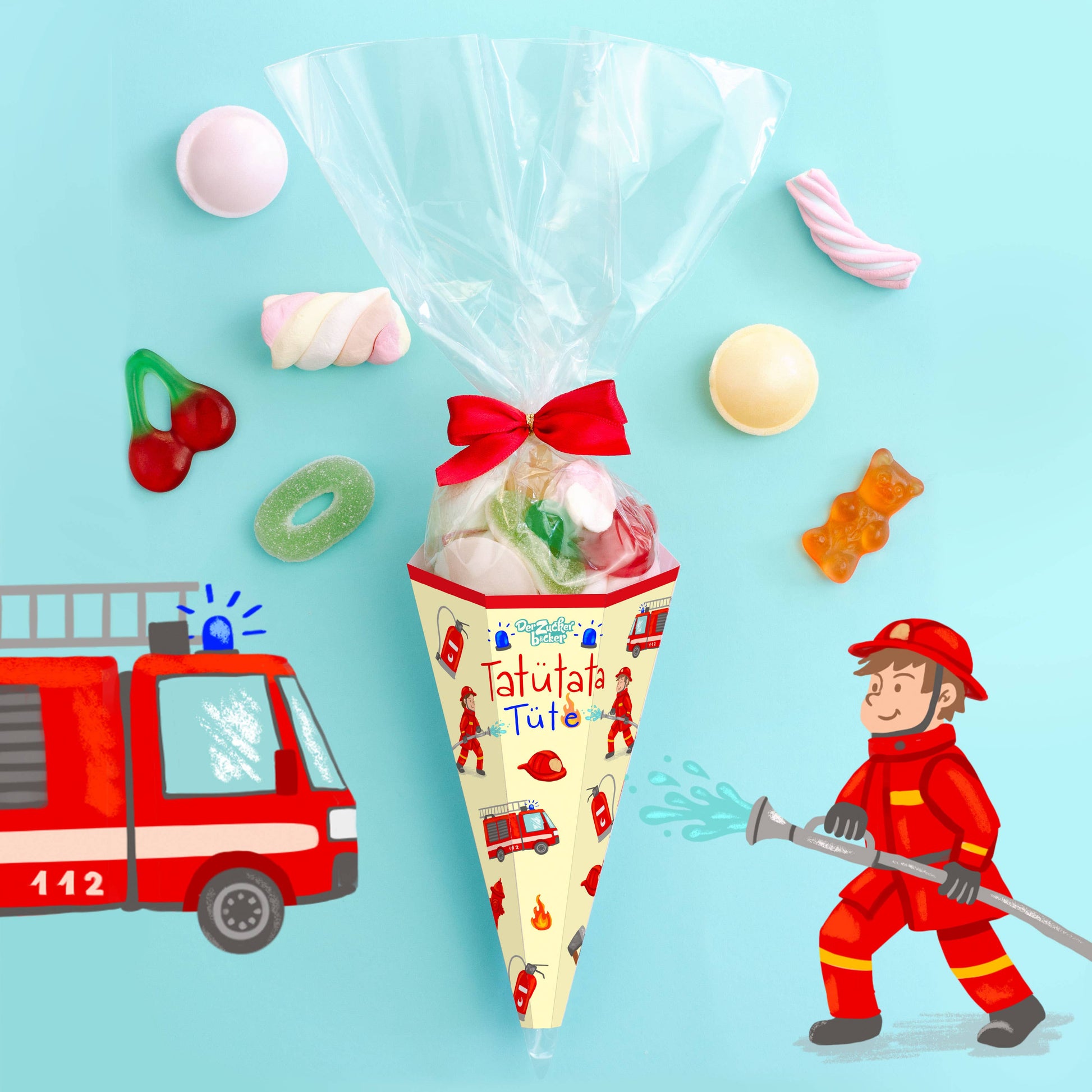 Zuckertüte Tatütata Tüte Bunte Süßigkeiten Mischung - Bild 2
