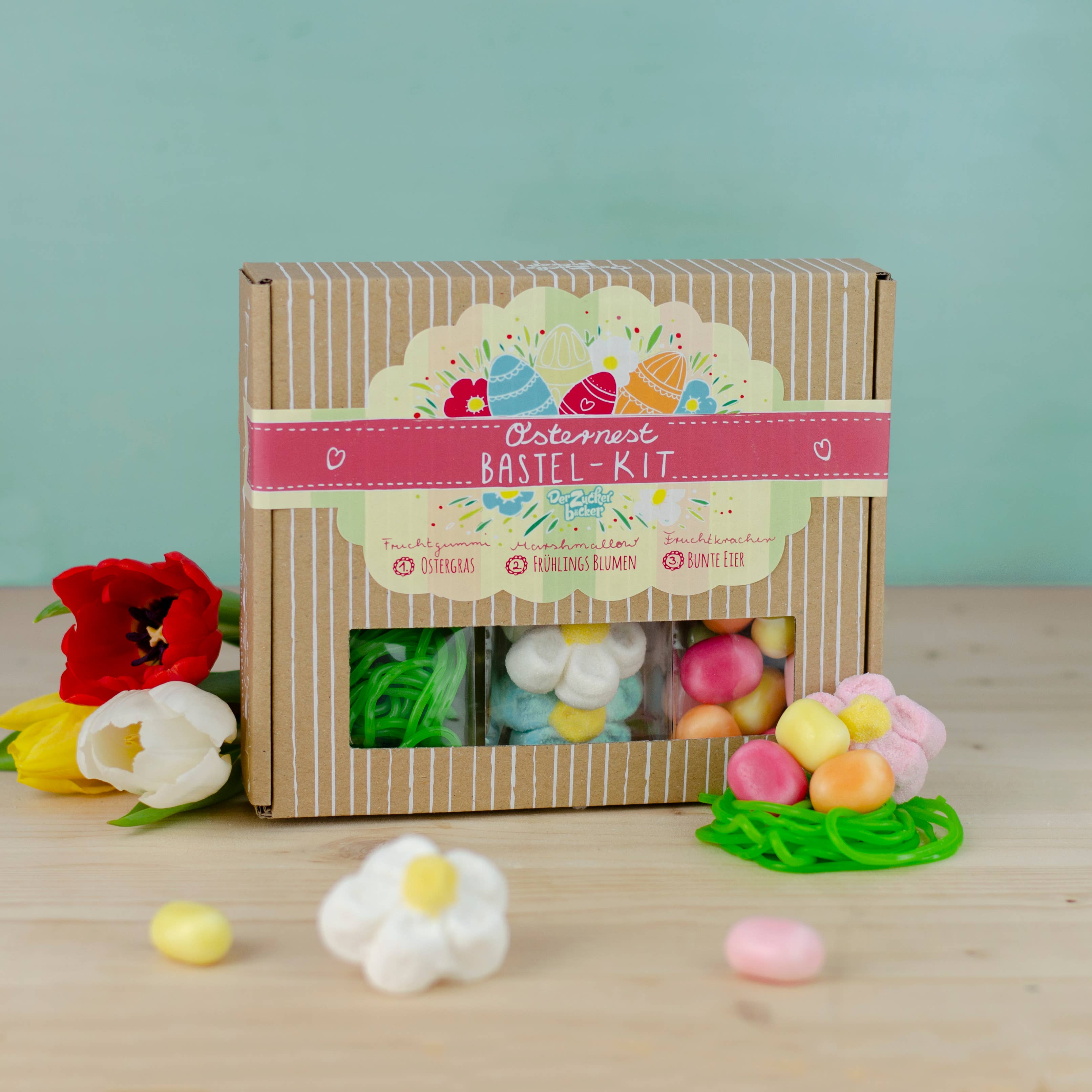 Osternest Bastel Kit Box Geschenkset Ostern Frühjahr Blumen - Bild 8