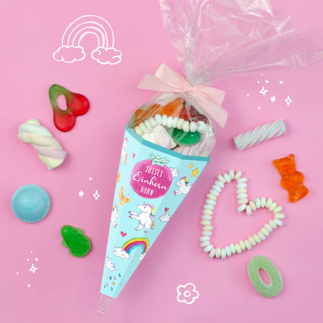 Zuckertüte Einhorn Bunte Süßigkeiten Mischung für Kinder - Bild 2