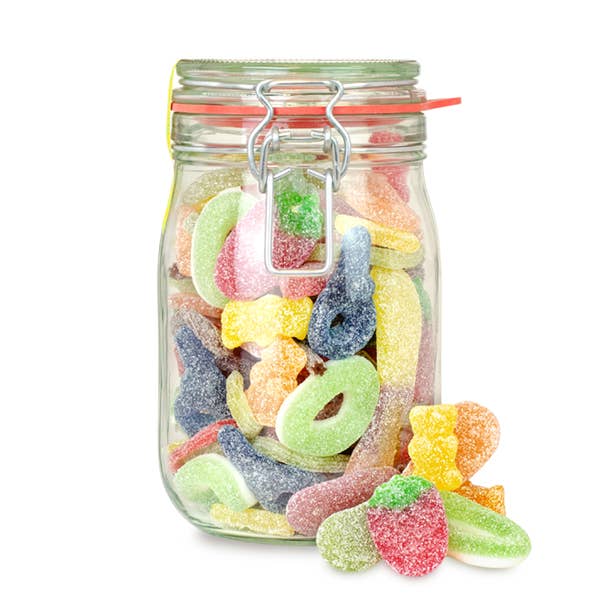 Midi Glas Sauer Macht Lustig Saure Süßigkeiten Mischung - Bild 2