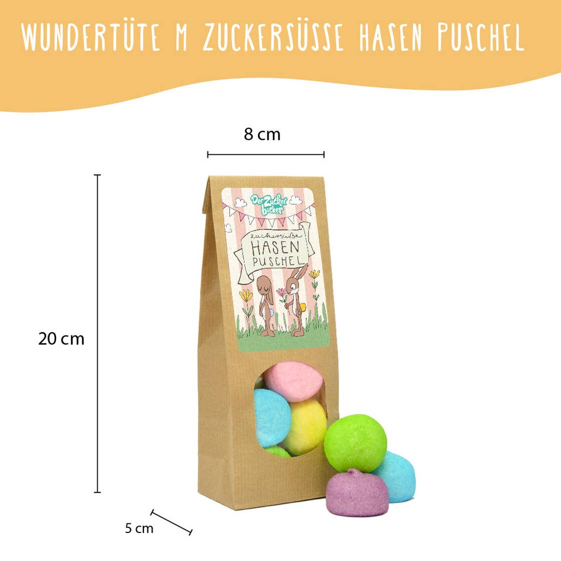 Wundertüte Hasenpuschel Bunte Marshmallows im Mix zu Ostern - Bild 5