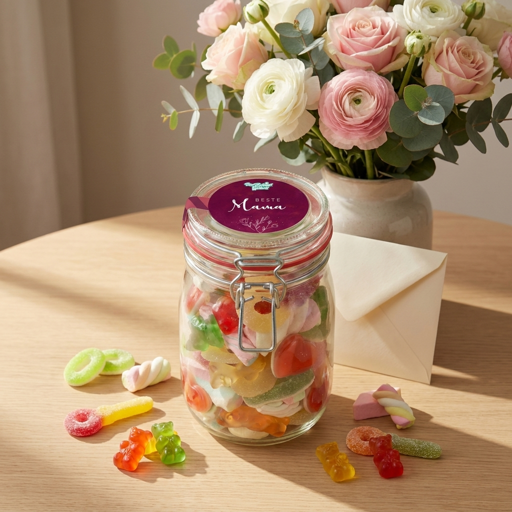 Midi Glas Beste Mama Süßigkeiten Mischung zum Muttertag