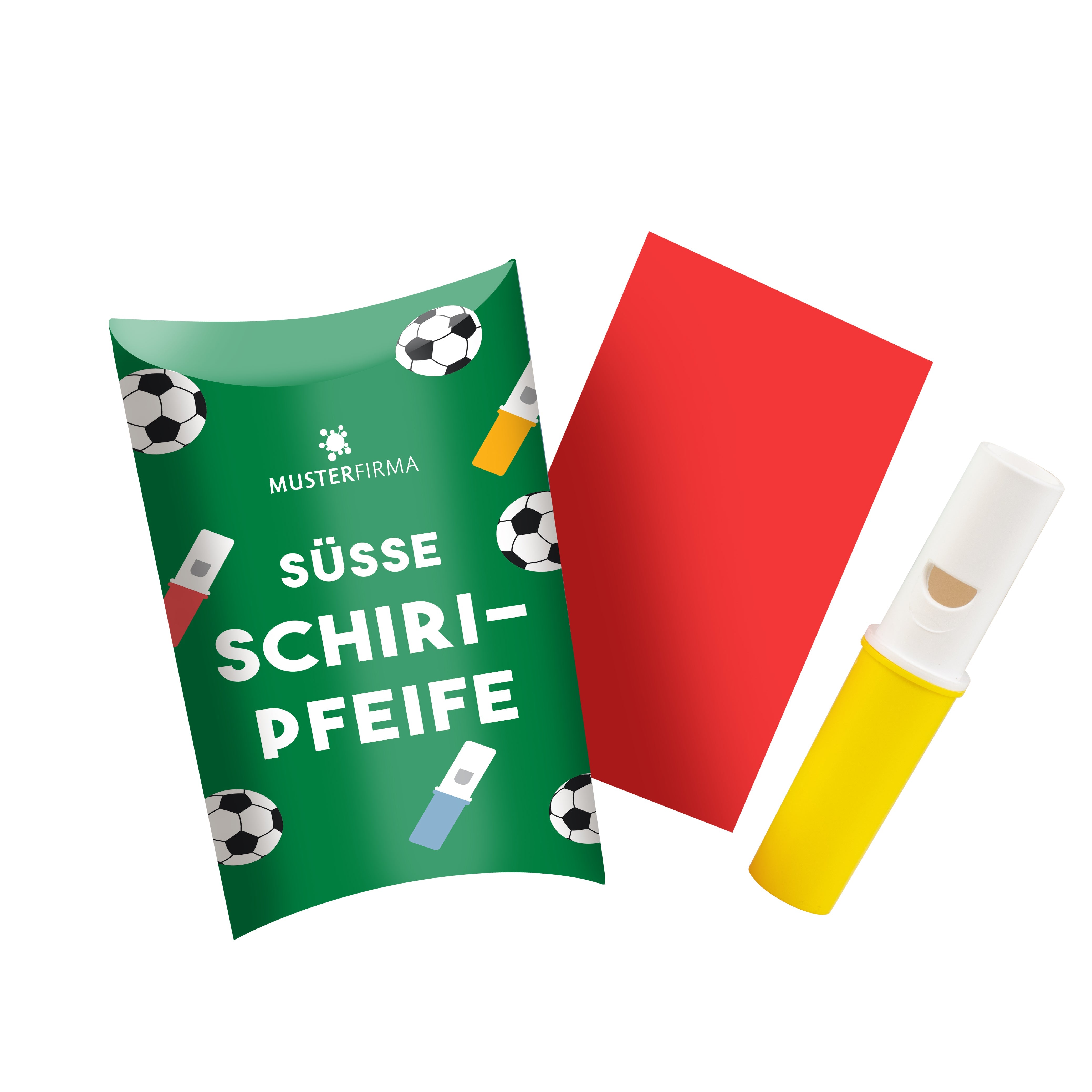 Muster - MINI-Kissenverpackung Schiri-Pfeife
