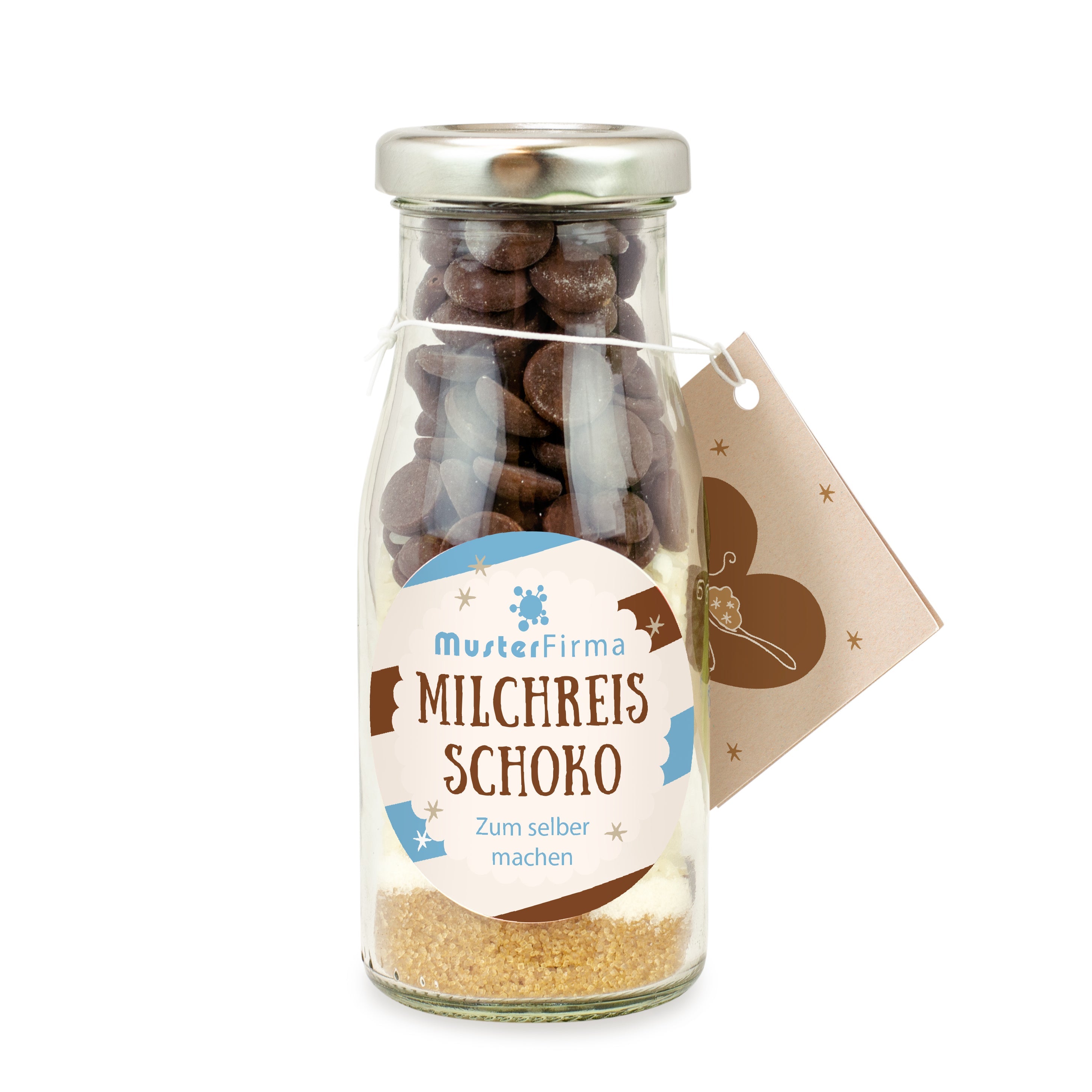 Muster - DIY- Flasche - Milchreis Schoko