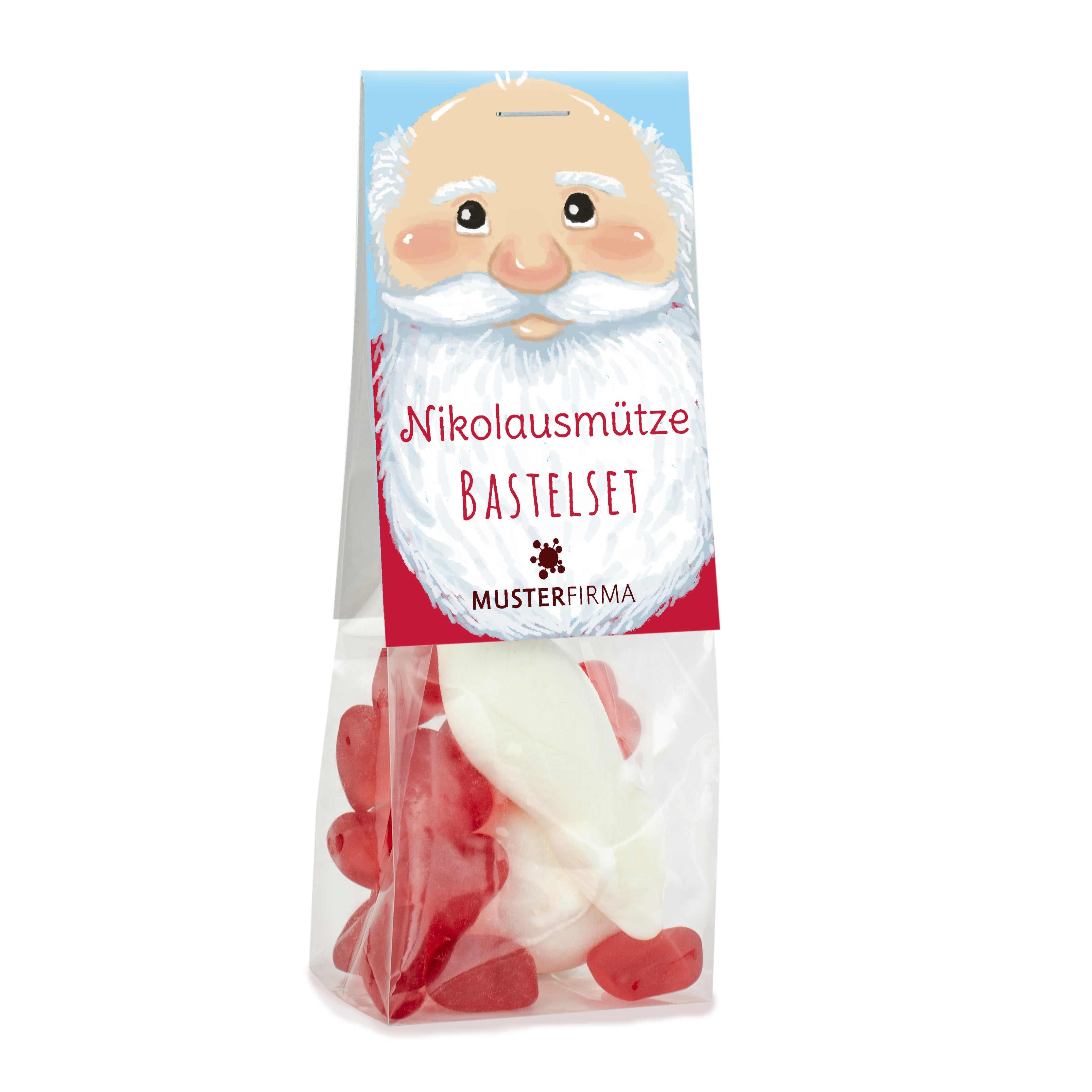 Muster - Naschbeutel Nikolausmütze Bastelset