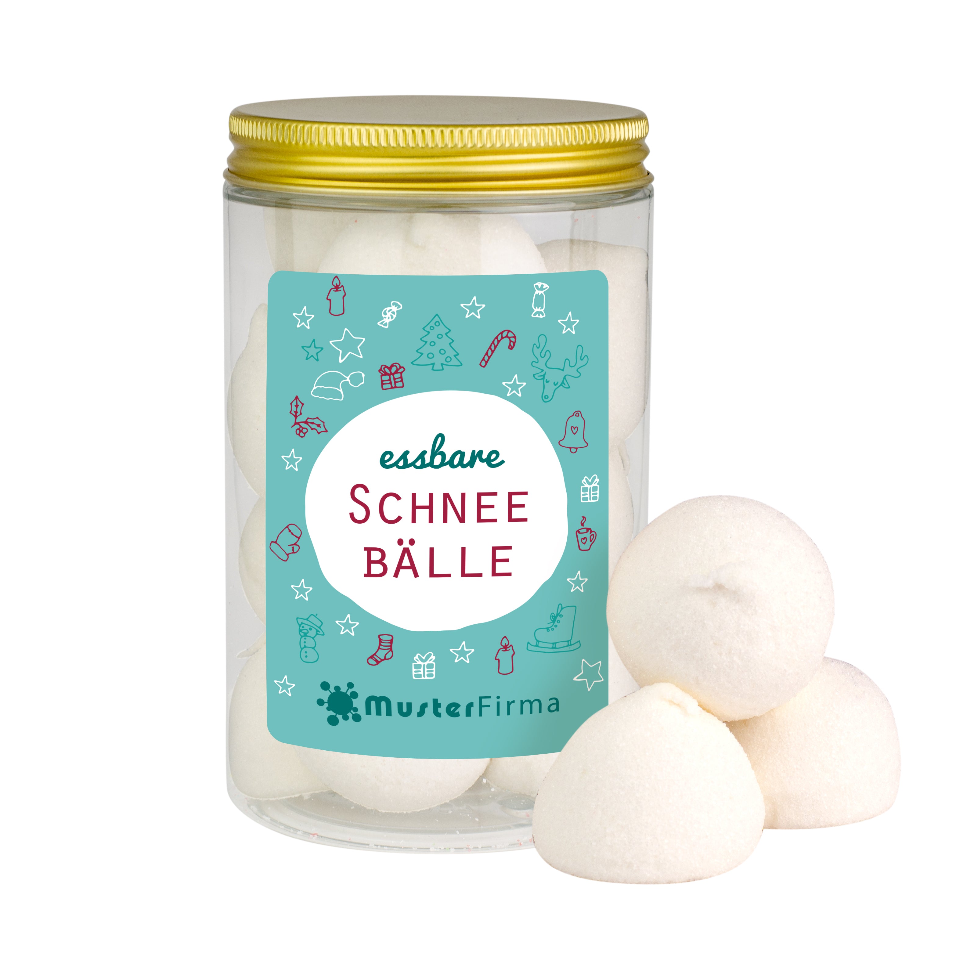 Naschdose Essbare Schneebälle