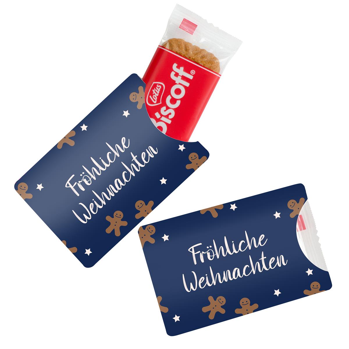 Lotus-Keks im Werbeschuber